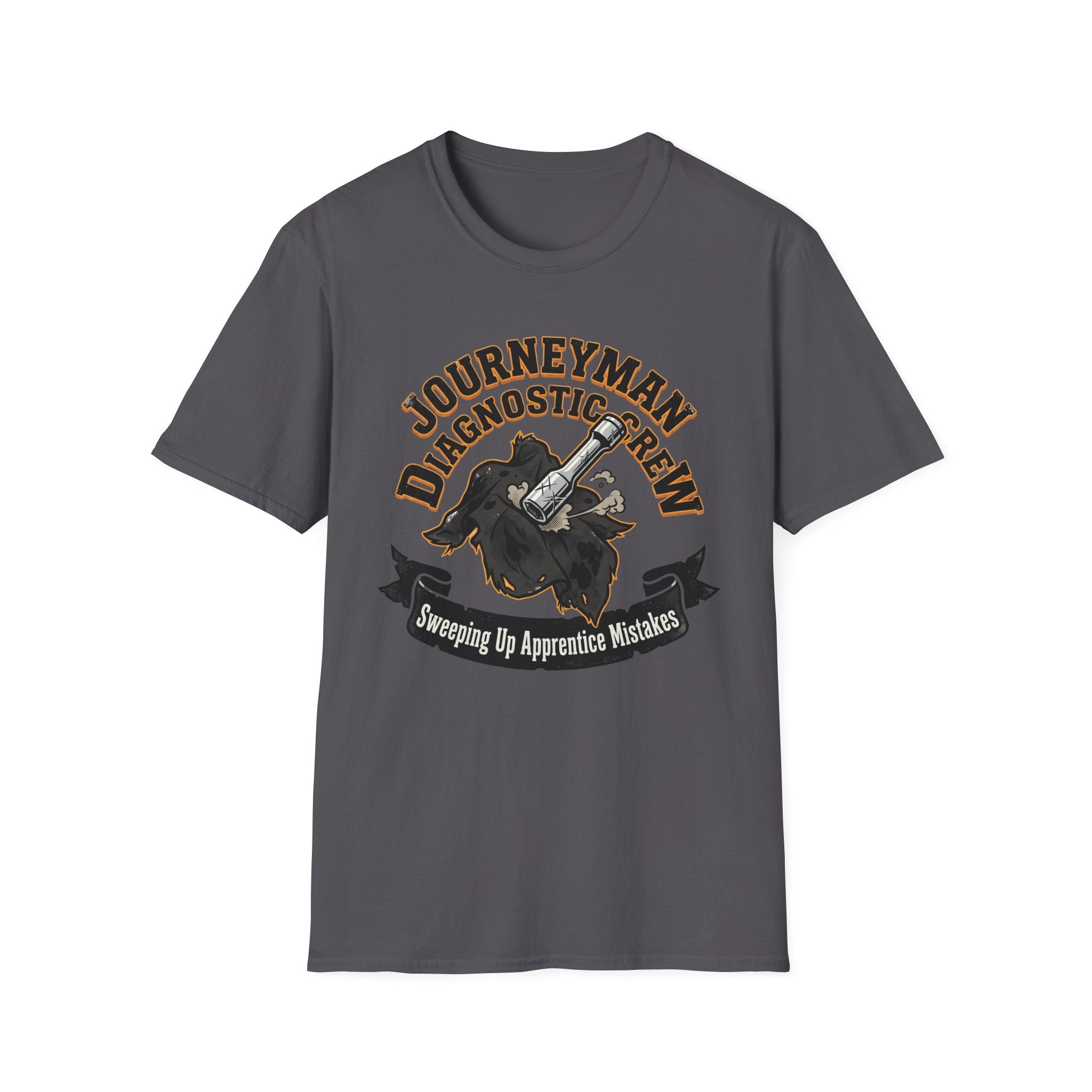 Journeyman Diagnostic Crew Sweeping Up Apprentice Mistakes T-Shirt