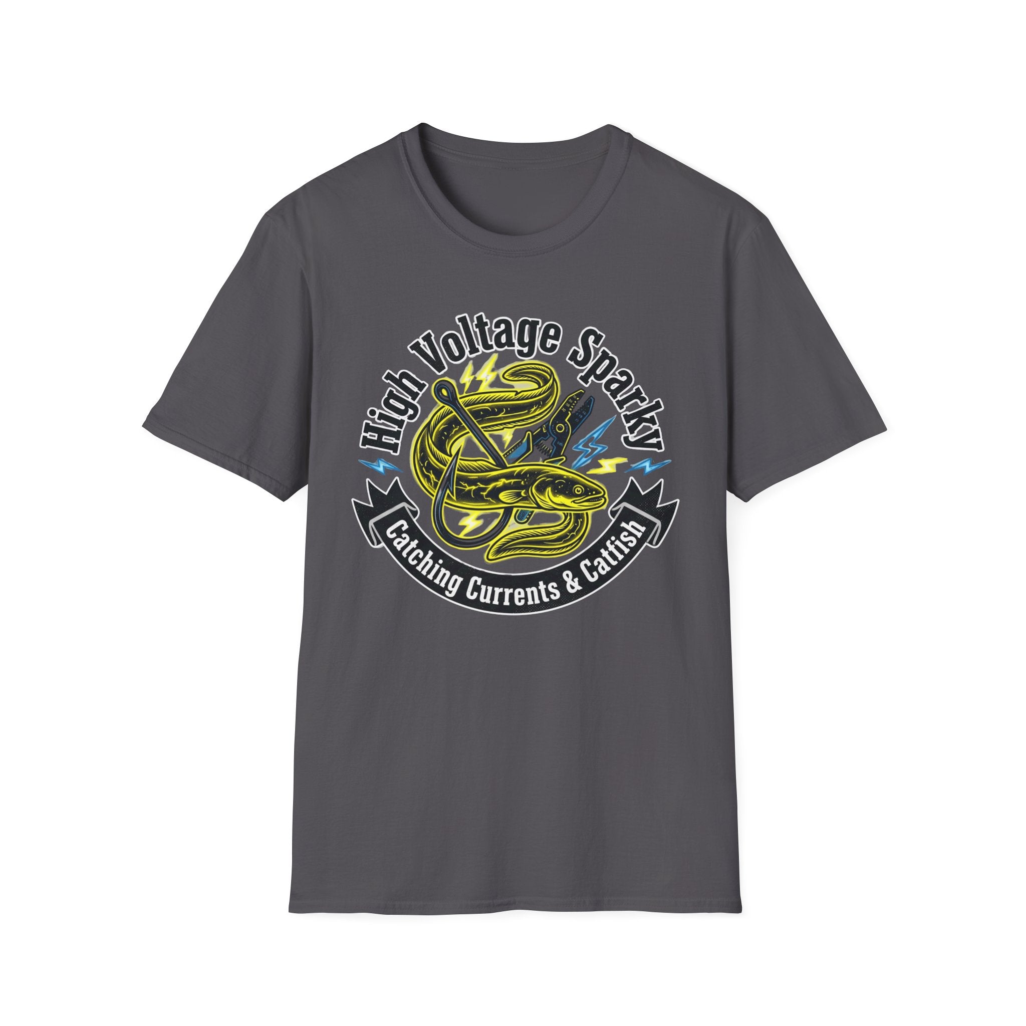 High Voltage Sparky Catching Currents & Catfish  T-Shirt