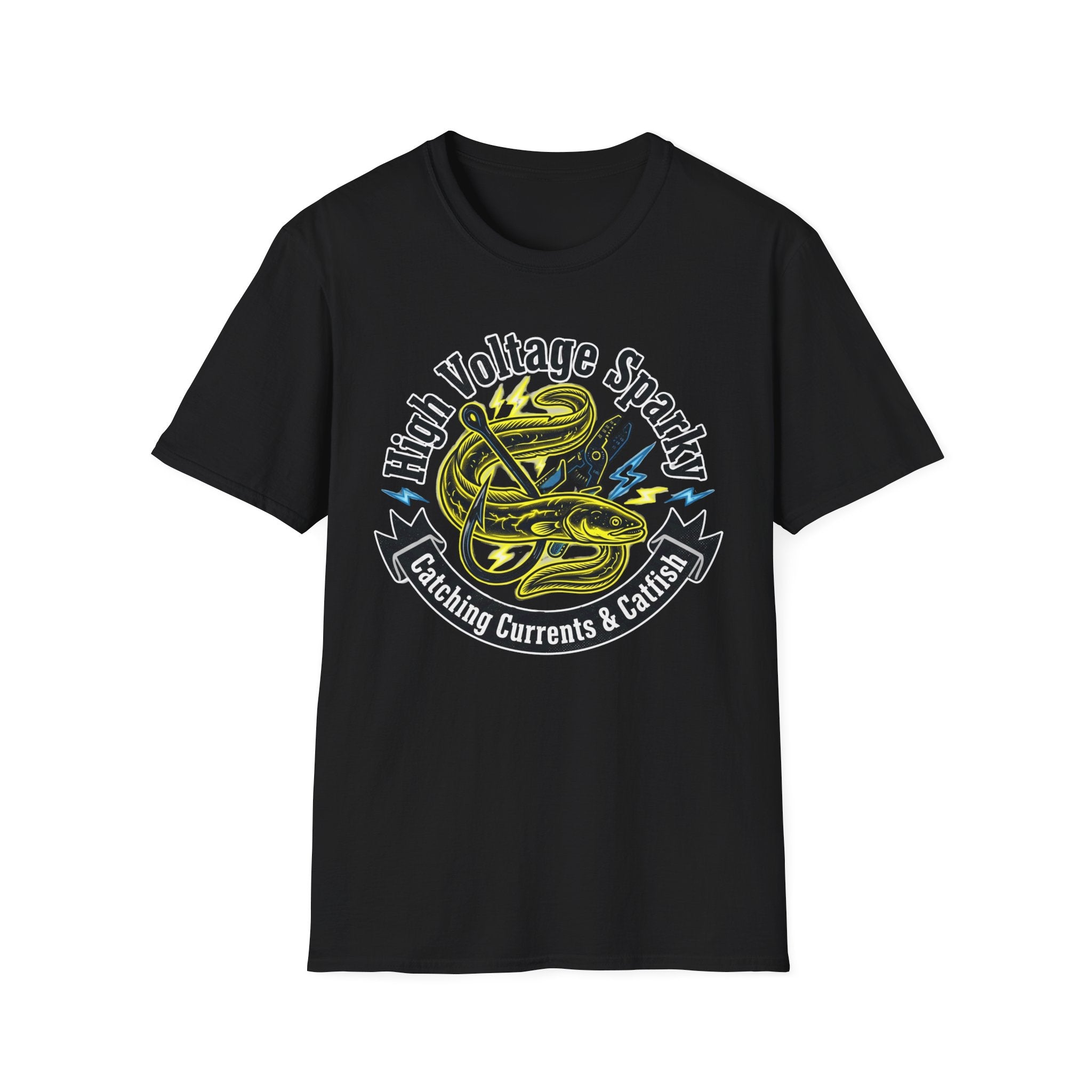High Voltage Sparky Catching Currents & Catfish  T-Shirt