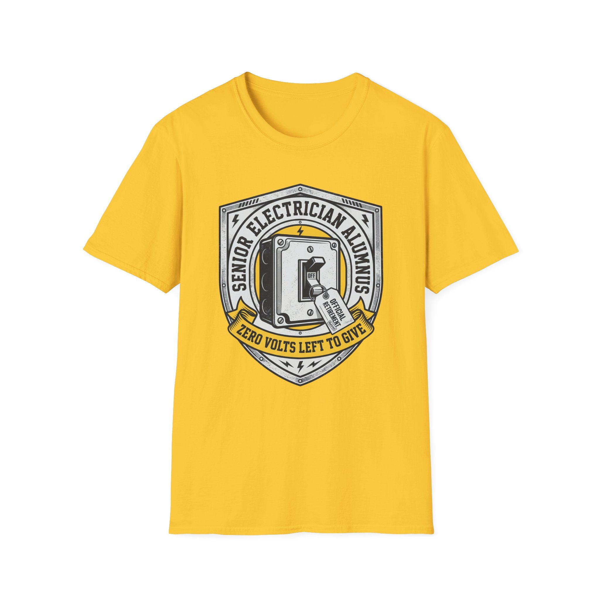 Senior Electrician Alumnus Zero Volts Left To Give T-Shirt