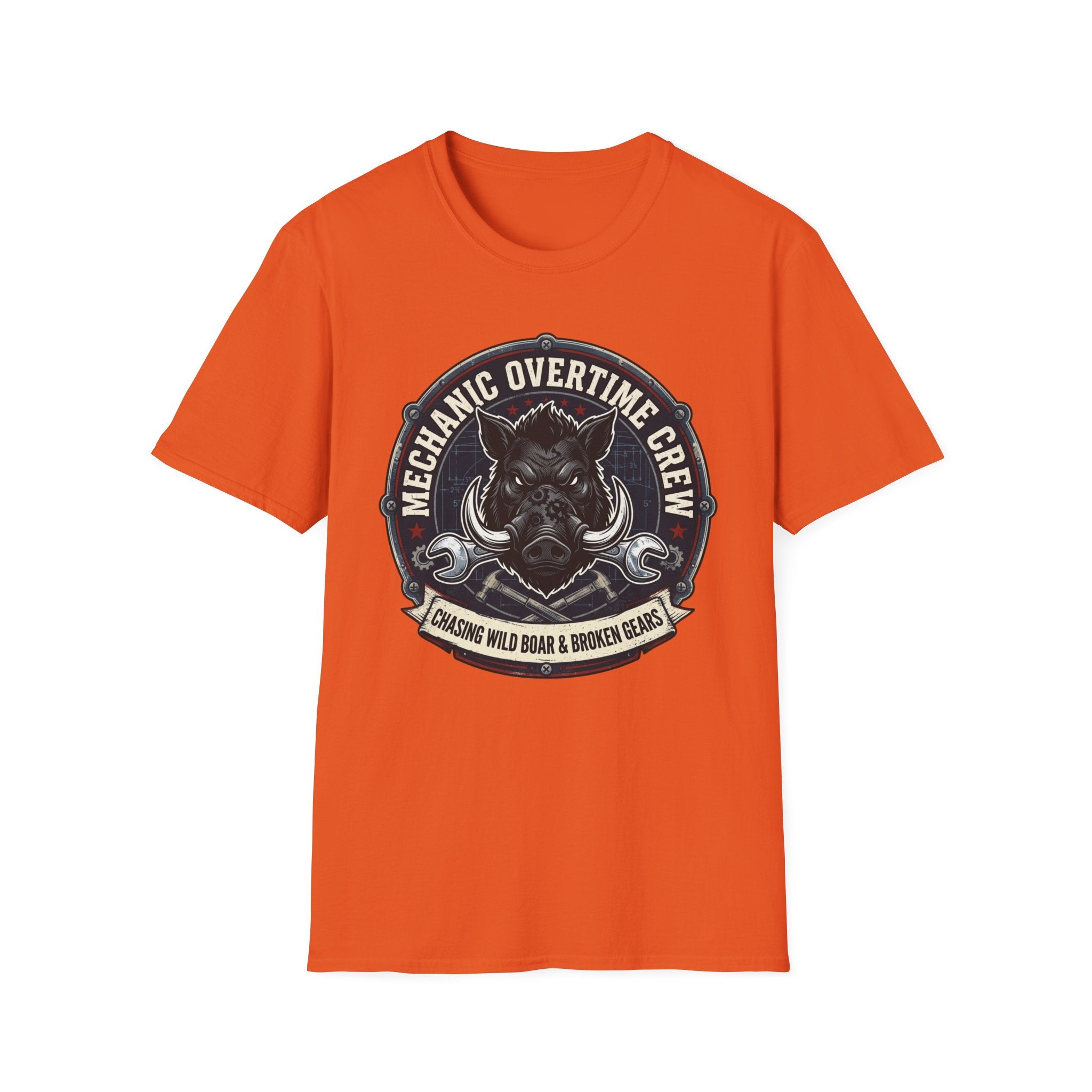 Mechanic Overtime Crew Chasing Wild Boar And Broken Gears T-Shirt