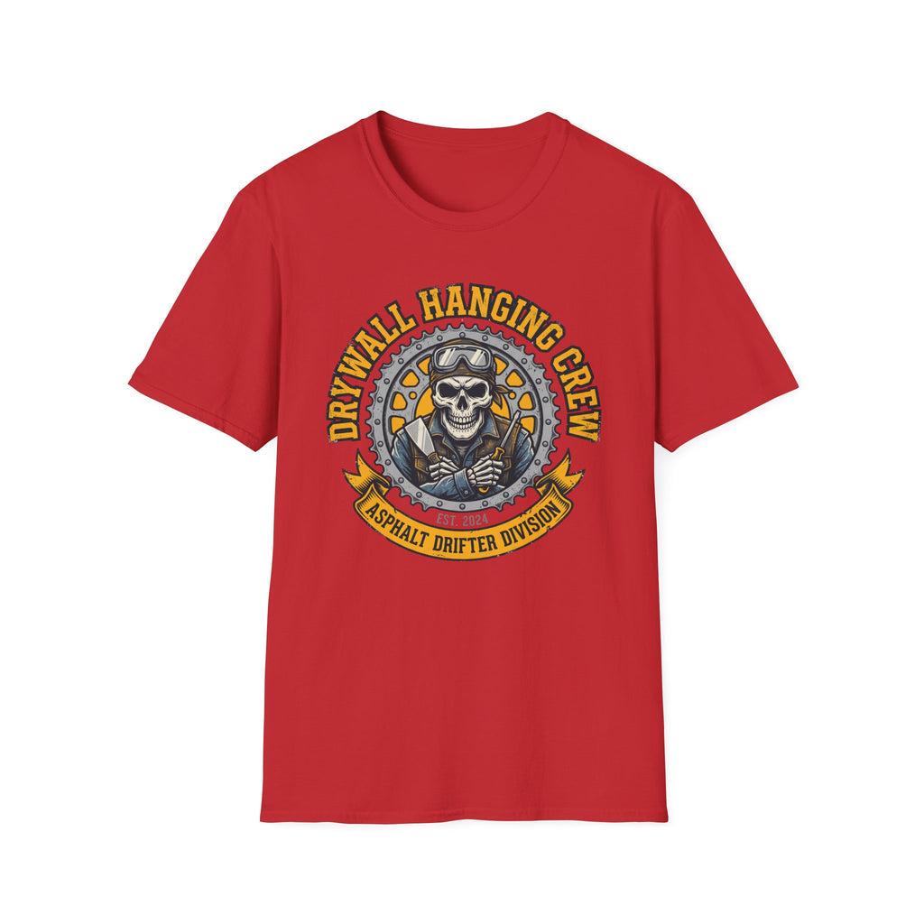 Drywall Hanging Crew Asphalt Drifter Division T-Shirt