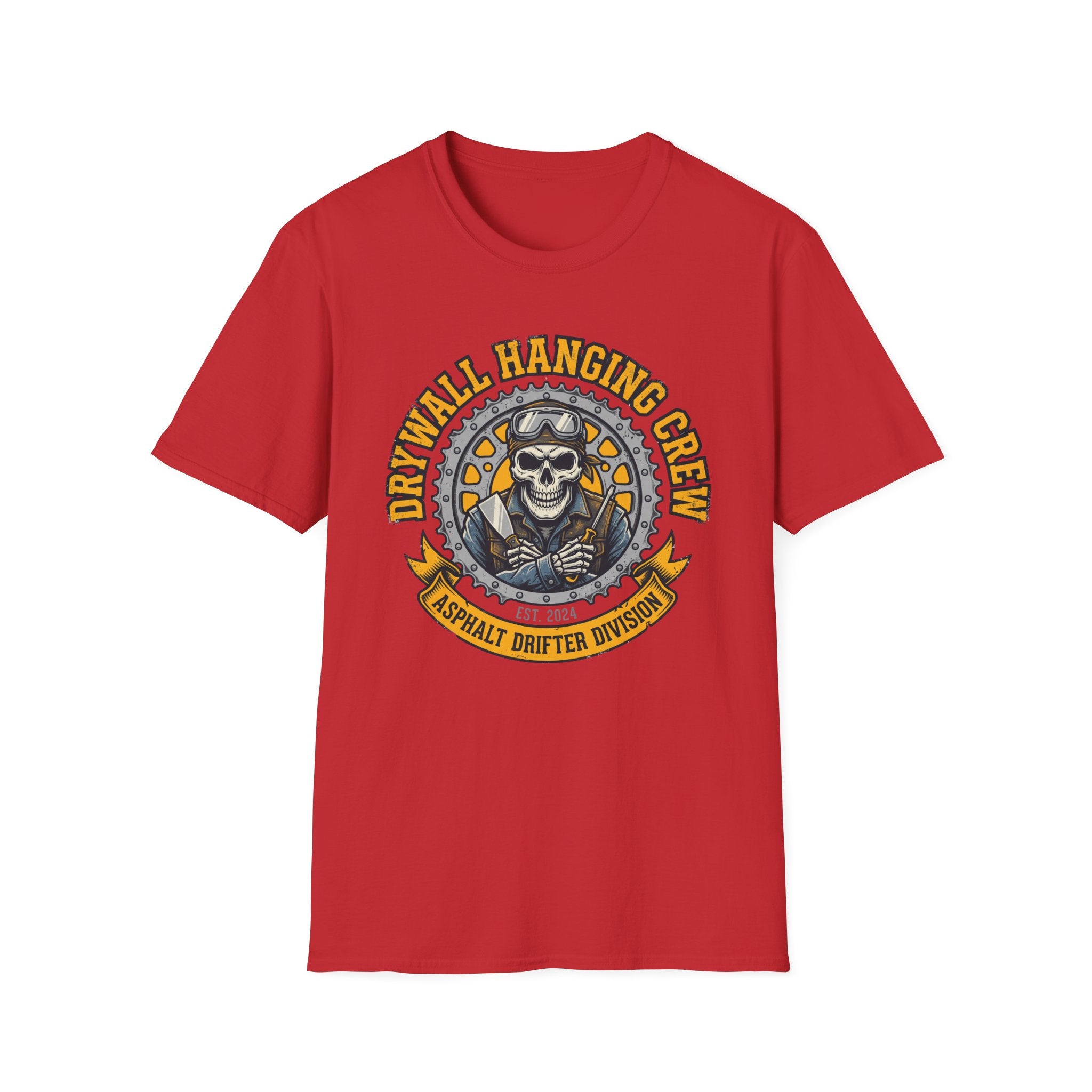 Drywall Hanging Crew Asphalt Drifter Division T-Shirt