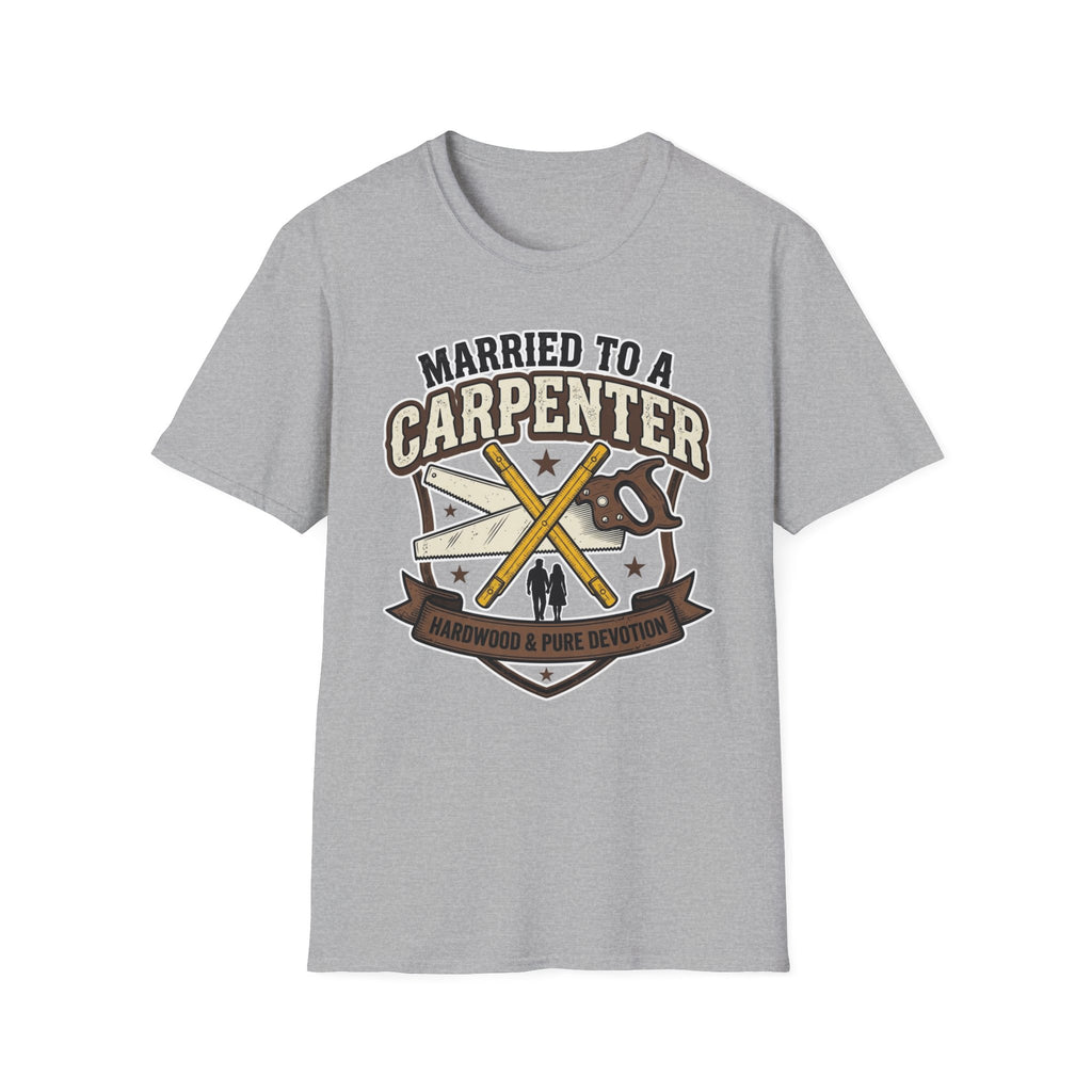 Married To A Carpenter Hardwood And Pure Devotion T-Shirt