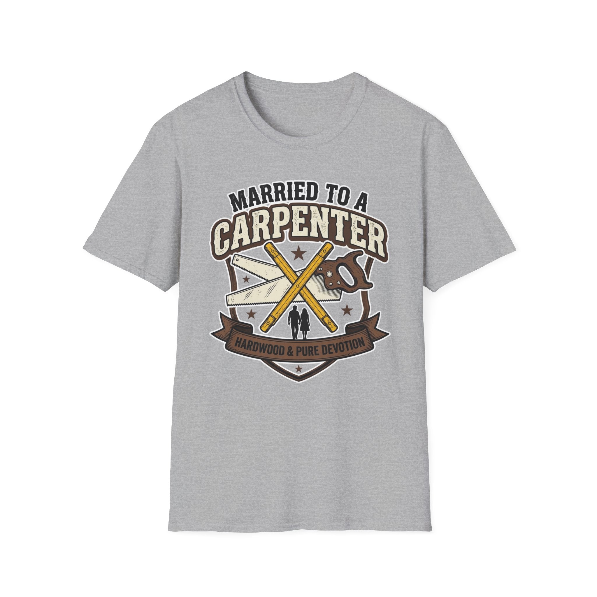 Married To A Carpenter Hardwood And Pure Devotion T-Shirt