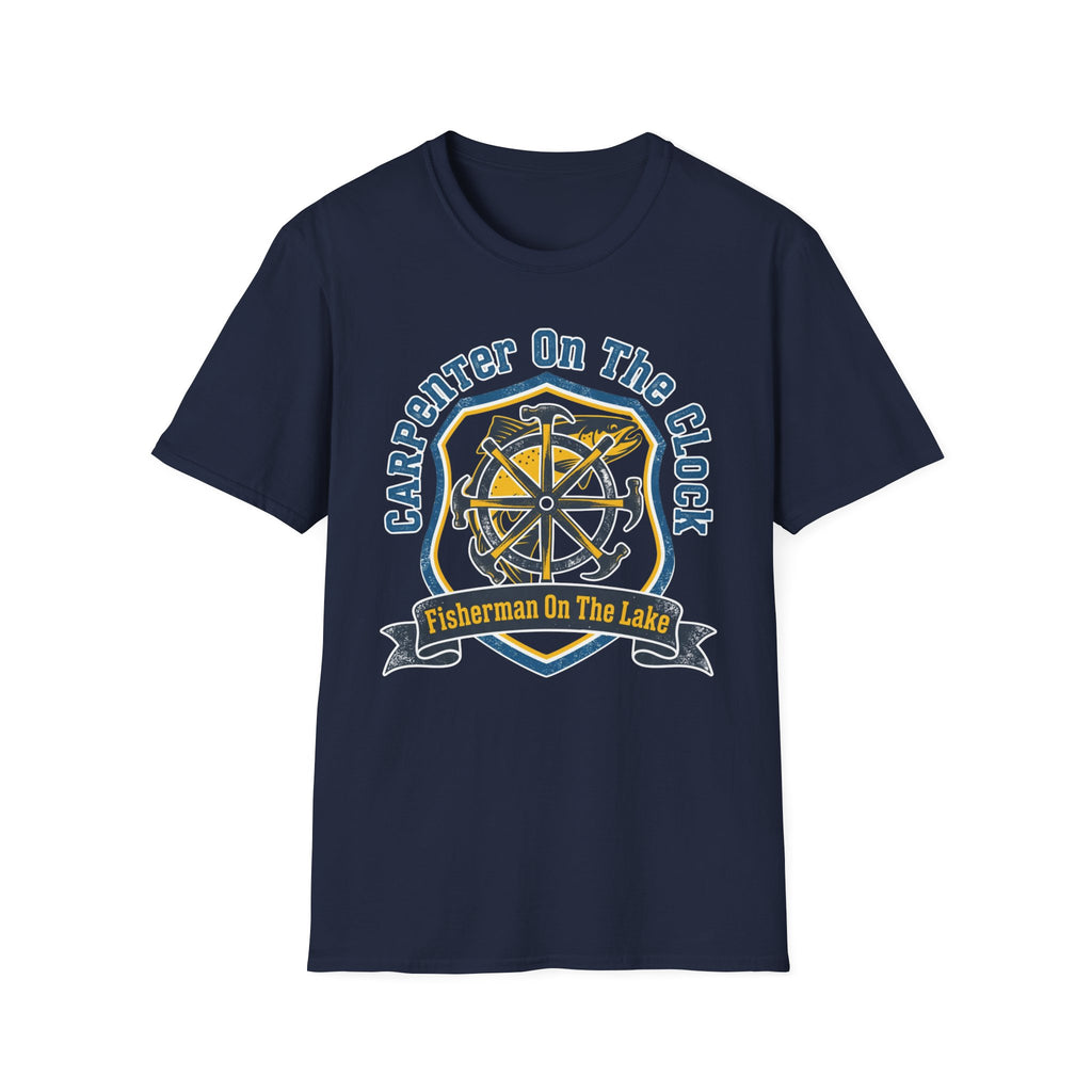 Carpenter On The Clock Fisherman On The Lake  T-Shirt