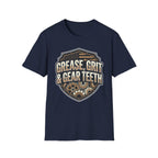 Grease, Grit & Gear Teeth Blue Collar Pride T-Shirt