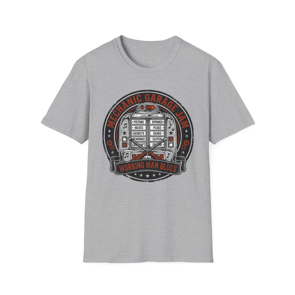 Mechanic Garage Jam Working Man Blues T-Shirt