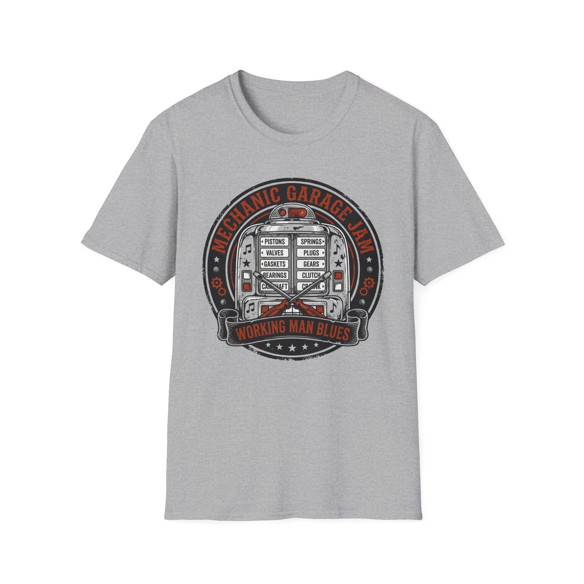 Mechanic Garage Jam Working Man Blues T-Shirt