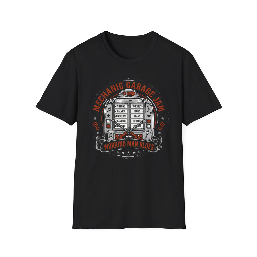 Mechanic Garage Jam Working Man Blues T-Shirt