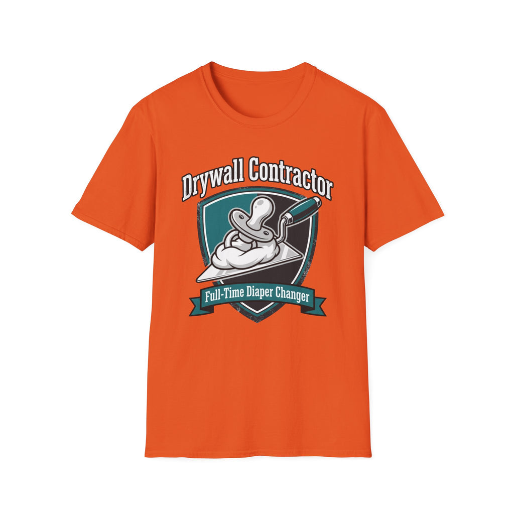 Drywall Contractor Full-Time Diaper Changer T-Shirt