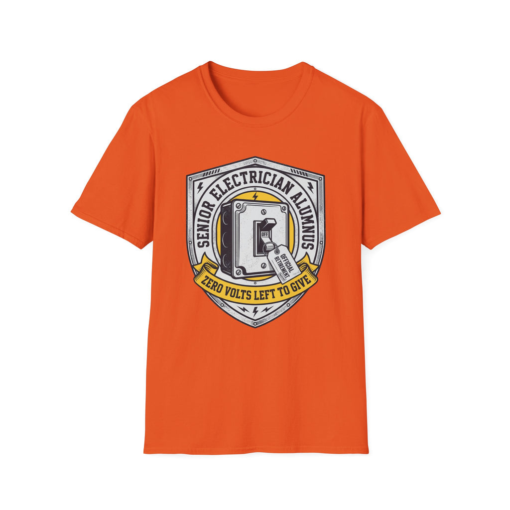 Senior Electrician Alumnus Zero Volts Left To Give T-Shirt