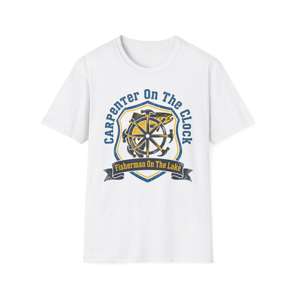 Carpenter On The Clock Fisherman On The Lake  T-Shirt