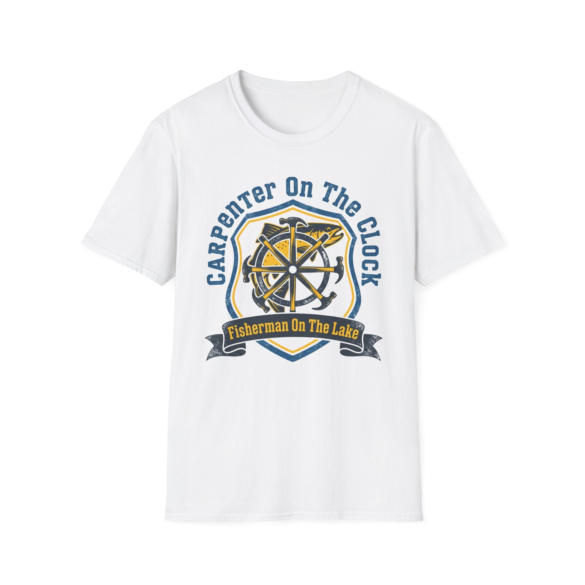 Carpenter On The Clock Fisherman On The Lake  T-Shirt