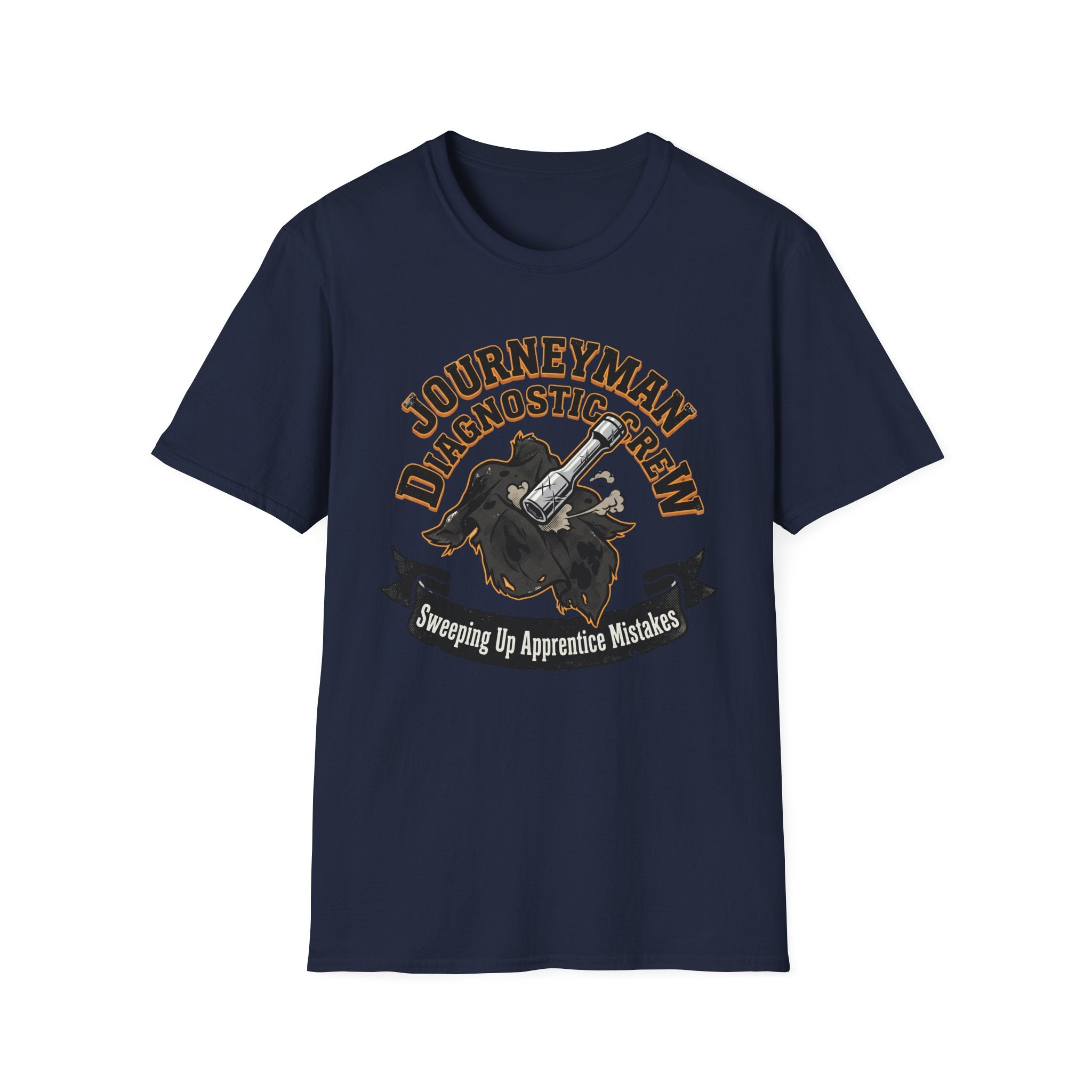 Journeyman Diagnostic Crew Sweeping Up Apprentice Mistakes T-Shirt