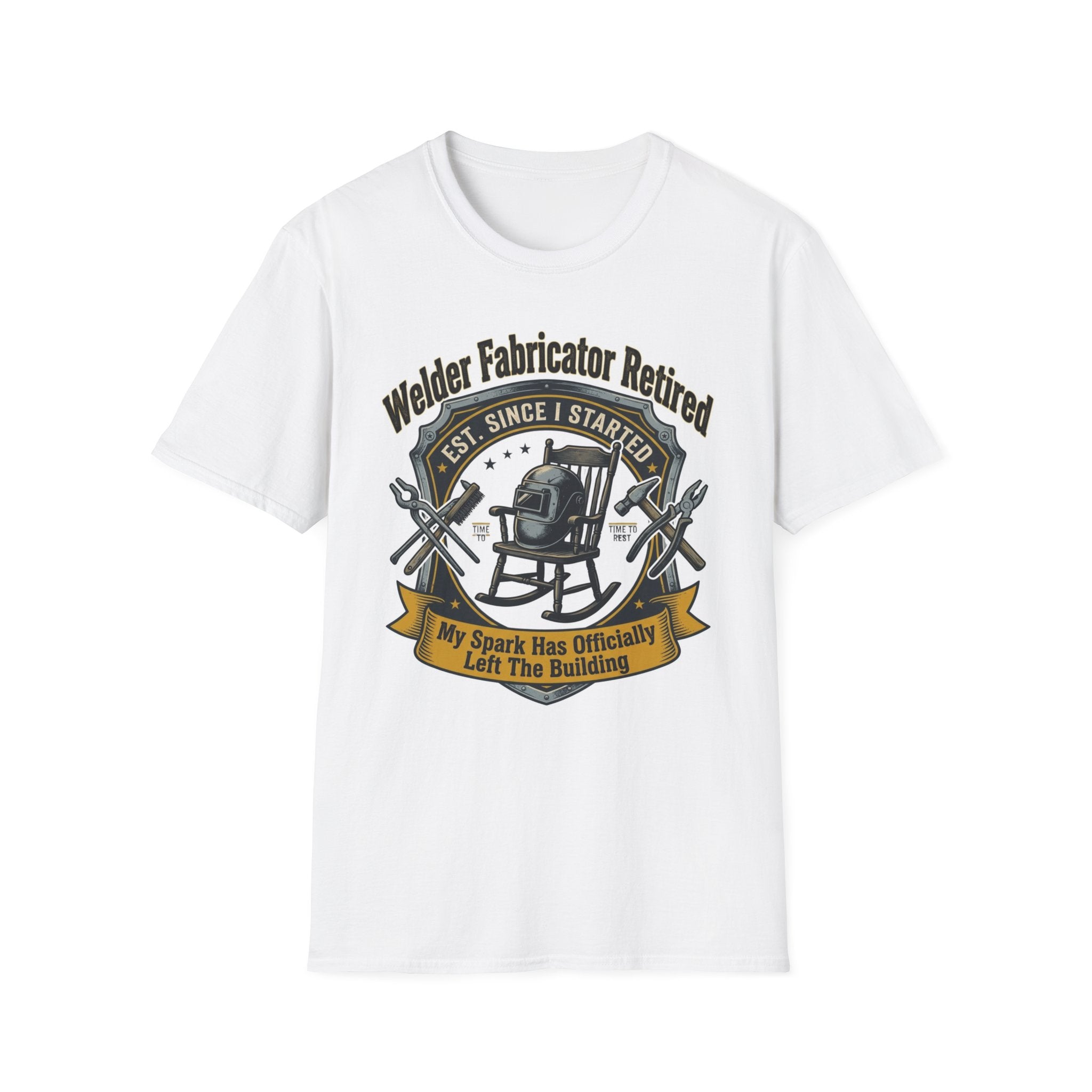 Welder Fabricator Retired My Spark Has Officially Left The Building T-Shirt