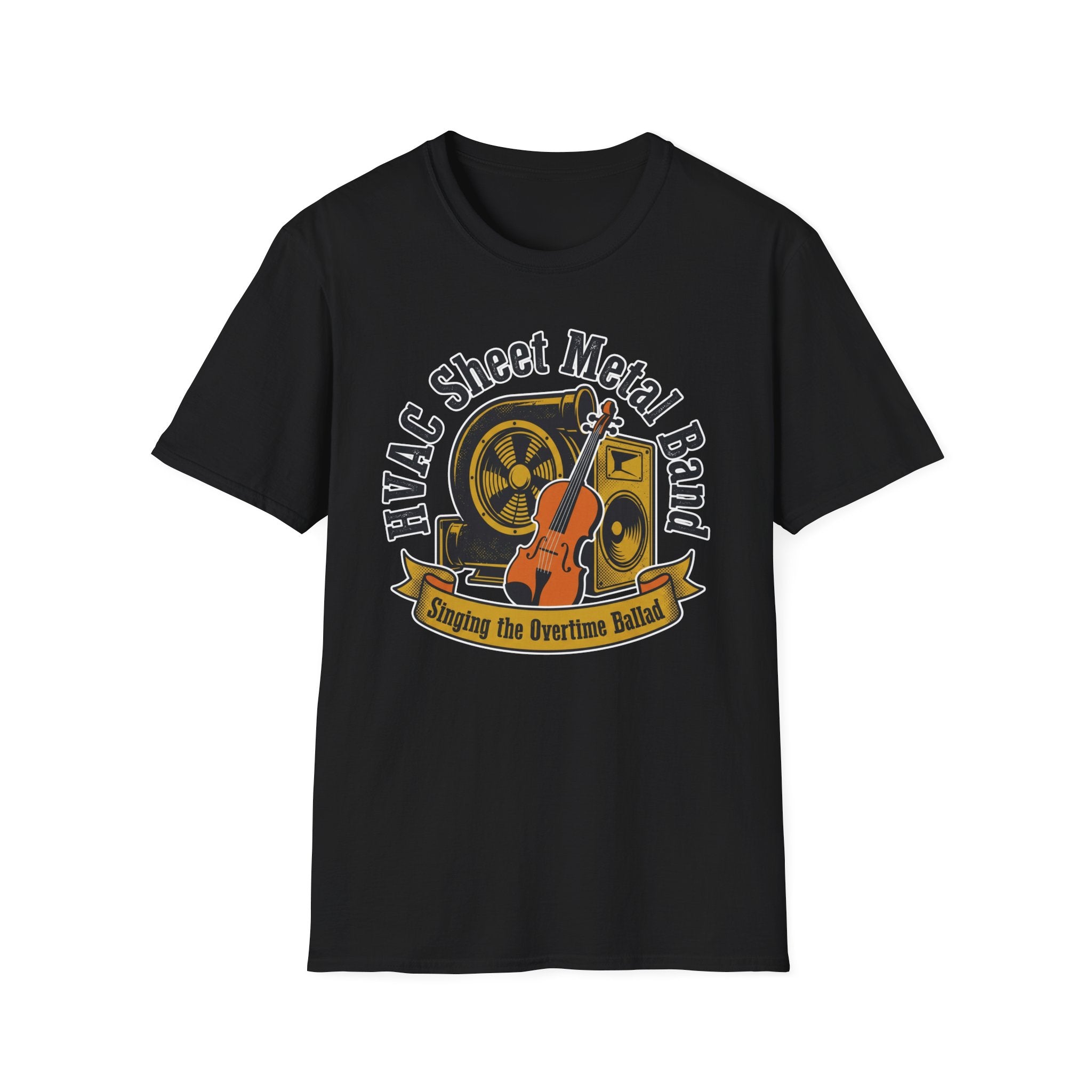 HVAC Sheet Metal Band Singing The Overtime Ballad T-Shirt