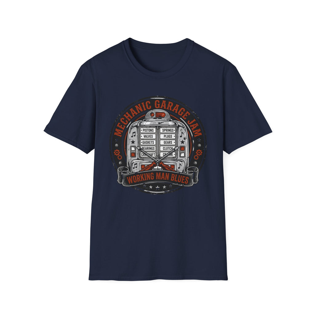 Mechanic Garage Jam Working Man Blues T-Shirt
